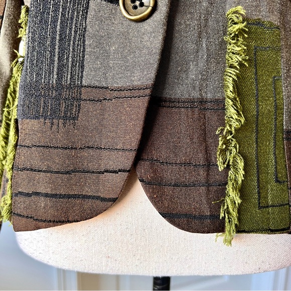 Vintage BETS by Canvasbacks Fringe Textured Art Deco Blazer Jacket—SZ. 8 - Picture 5 of 17